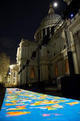 Light show held at historical places in London