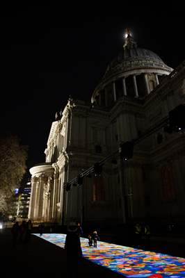 Light show held at historical places in London