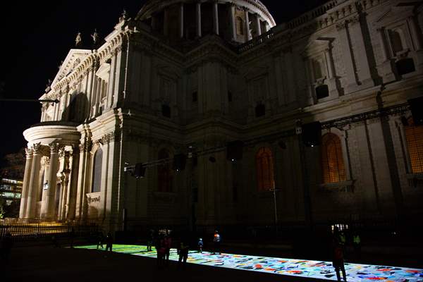 Light show held at historical places in London