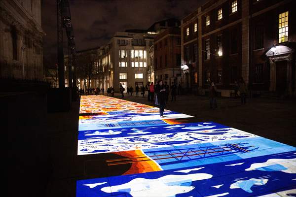 Light show held at historical places in London