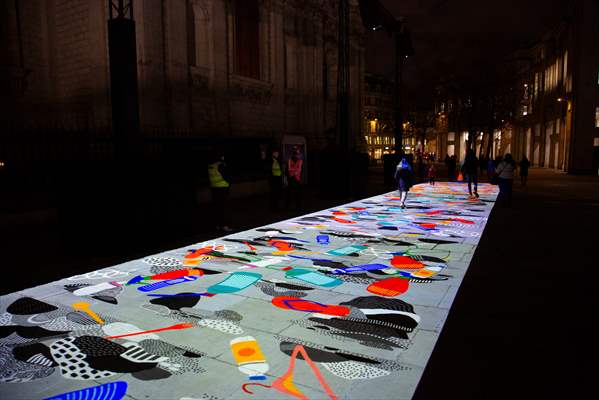 Light show held at historical places in London