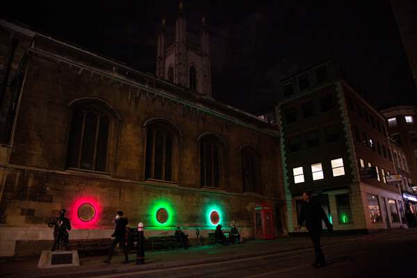 Light show held at historical places in London