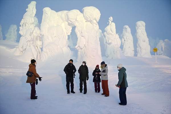 Snow monsters of Mount Zao in Japan