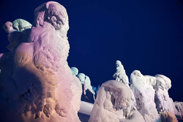 Snow monsters of Mount Zao in Japan