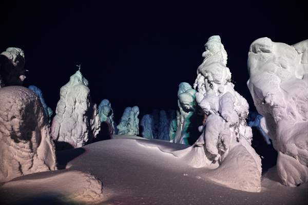 Snow monsters of Mount Zao in Japan