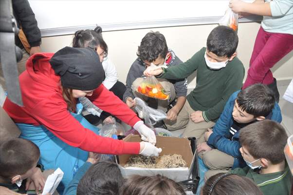 Öğrenciler "Çöp Müzesi" projesiyle atıklardan gübre ve sabun üretti