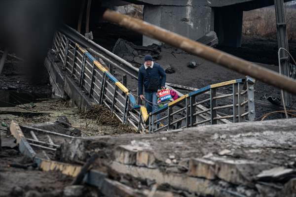 Ukrainian soldiers in Irpin, Ukraine