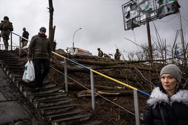 Ukrainian soldiers in Irpin, Ukraine