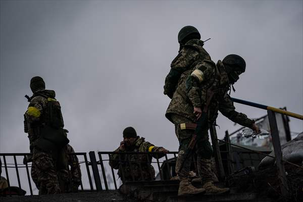 Ukrainian soldiers in Irpin, Ukraine