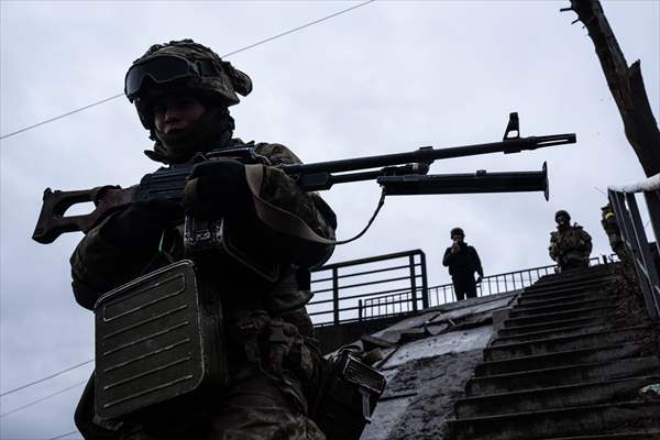 Ukrainian soldiers in Irpin, Ukraine