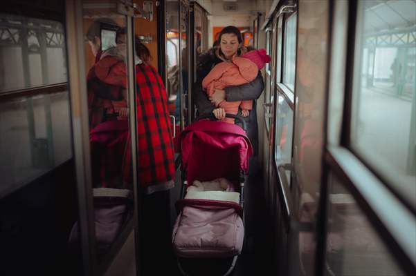 Humanitarian train organised by Slovak Rail Company to bring out civilians fleeing Ukraine