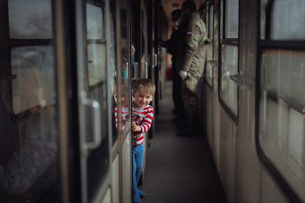 Humanitarian train organised by Slovak Rail Company to bring out civilians fleeing Ukraine