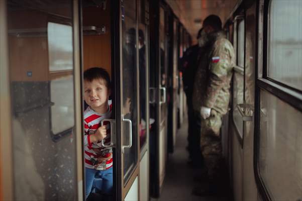 Humanitarian train organised by Slovak Rail Company to bring out civilians fleeing Ukraine