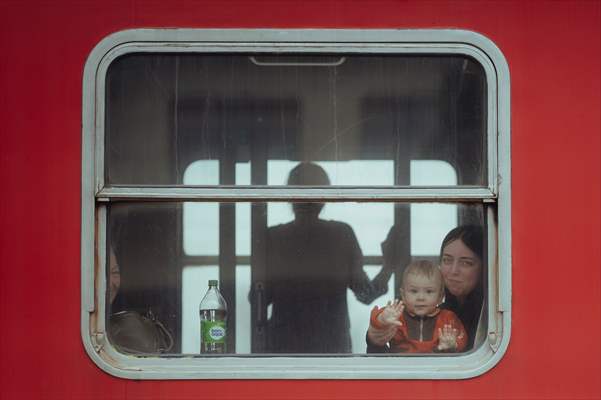 Humanitarian train organised by Slovak Rail Company to bring out civilians fleeing Ukraine