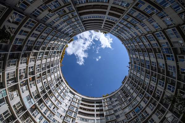 Cylindrical building in China's Kunming