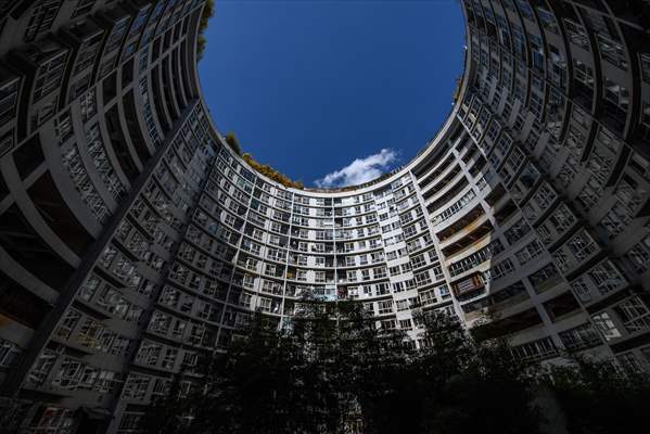 Cylindrical building in China's Kunming