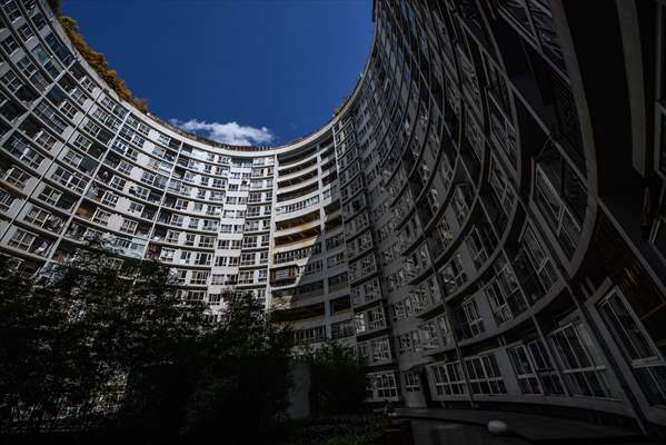 Cylindrical building in China's Kunming