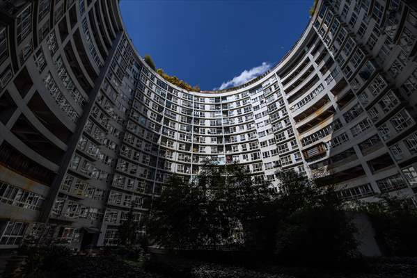 Cylindrical building in China's Kunming