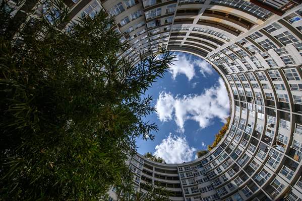 Cylindrical building in China's Kunming