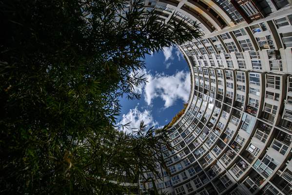 Cylindrical building in China's Kunming