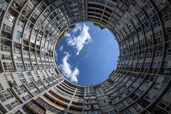 Cylindrical building in China's Kunming