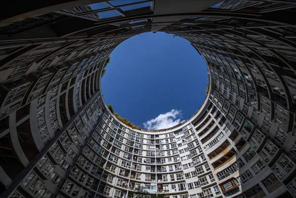 Cylindrical building in China's Kunming