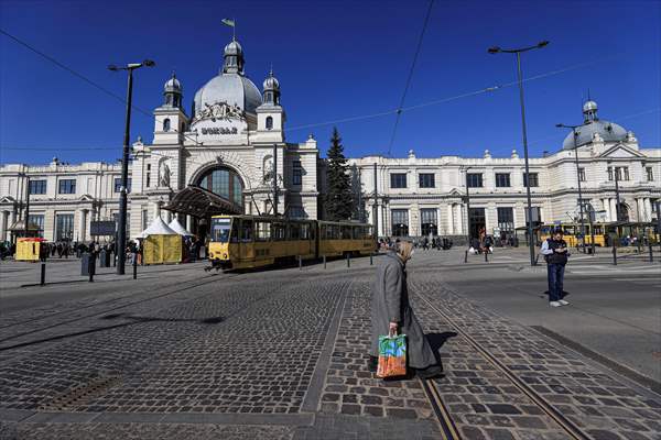 Ukrainian female soldiers heading to the frontline from Lviv