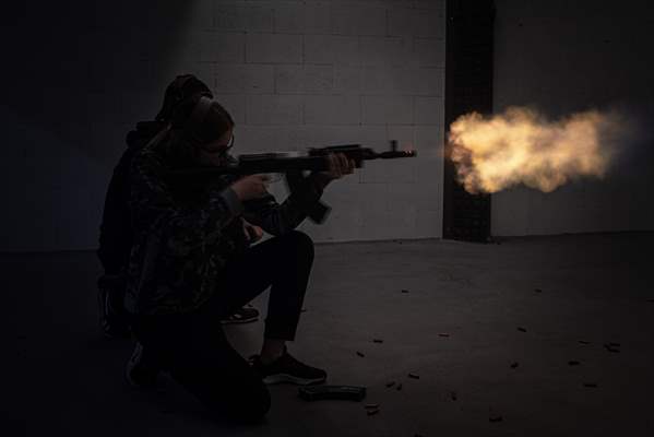 Volunteers' military training in Czech Republic's Brno