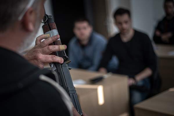 Volunteers' military training in Czech Republic's Brno