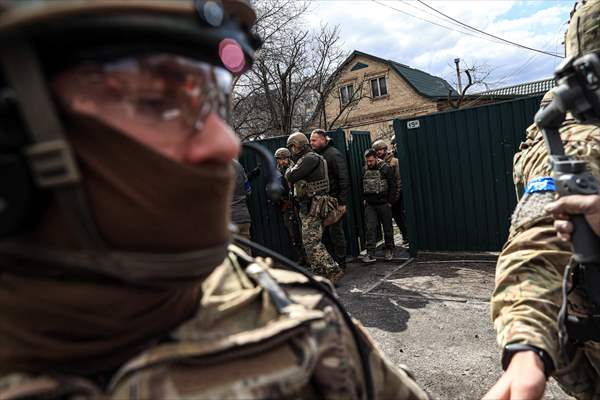 Ukrainian President Volodymyr Zelenskyy visits Bucha