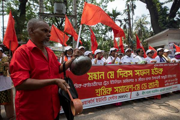 Bangladeshi workers rally in Dhaka to mark May Day