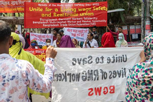 Bangladeshi workers rally in Dhaka to mark May Day