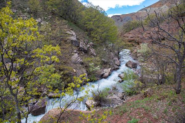 Tunceli'nin yaylalarında ilkbahar ve kış manzaraları bir arada
