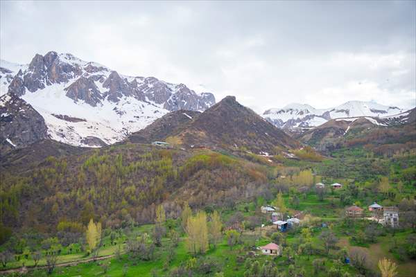 Tunceli'nin yaylalarında ilkbahar ve kış manzaraları bir arada