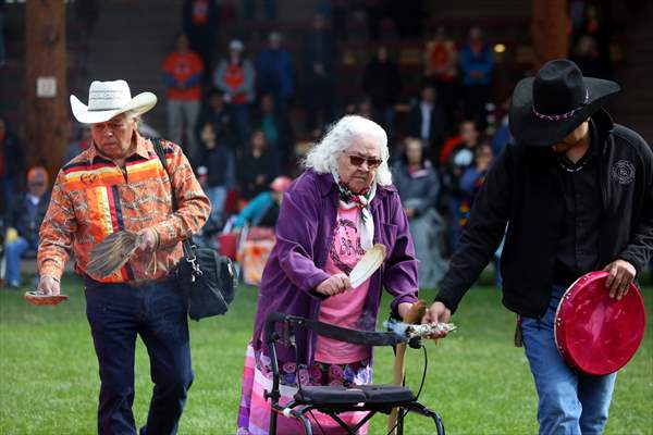 Commemoration ceremony marking the anniversary of Kamloops unmarked graves