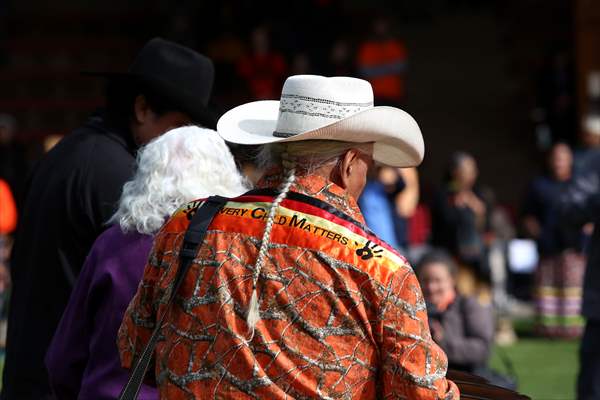 Commemoration ceremony marking the anniversary of Kamloops unmarked graves