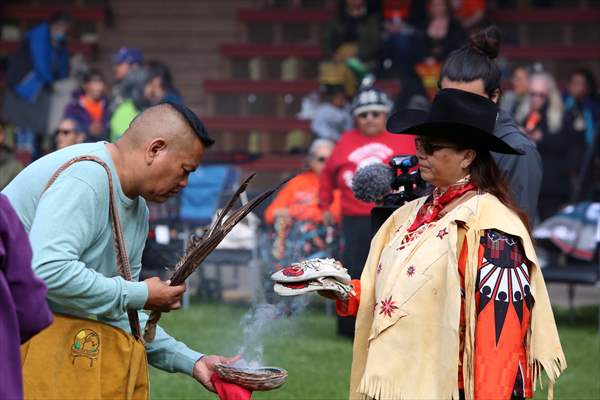 Commemoration ceremony marking the anniversary of Kamloops unmarked graves