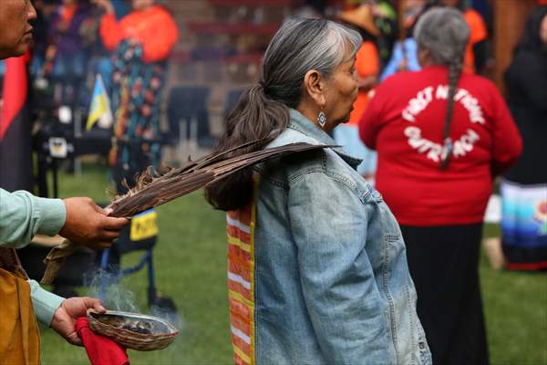 Commemoration ceremony marking the anniversary of Kamloops unmarked graves