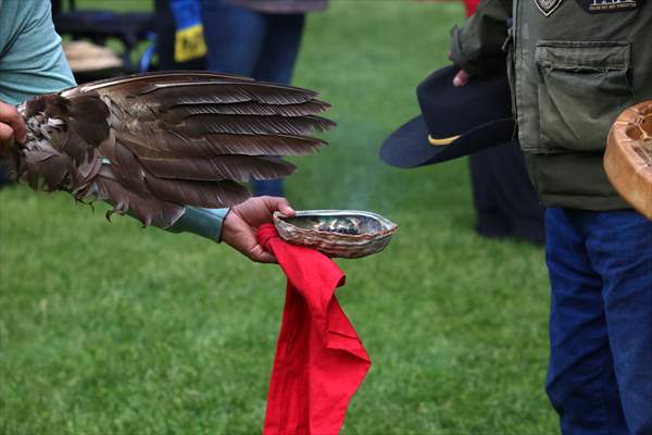 Commemoration ceremony marking the anniversary of Kamloops unmarked graves