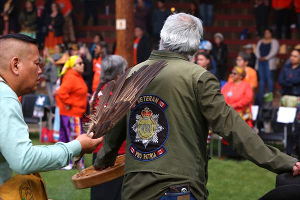 Commemoration ceremony marking the anniversary of Kamloops unmarked graves