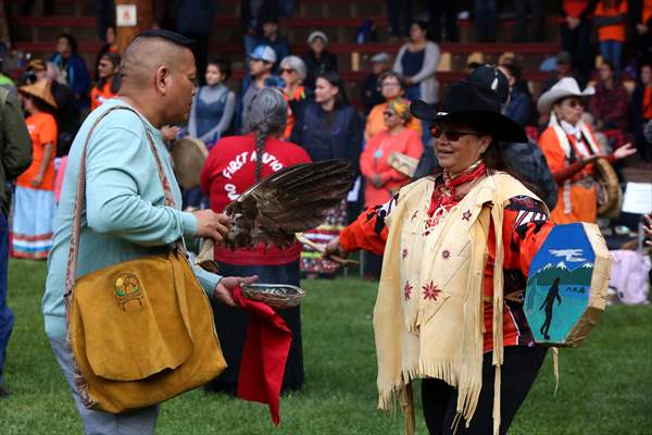 Commemoration ceremony marking the anniversary of Kamloops unmarked graves