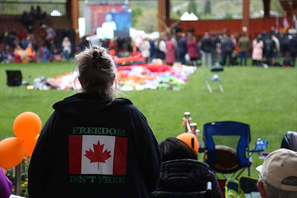 Commemoration ceremony marking the anniversary of Kamloops unmarked graves