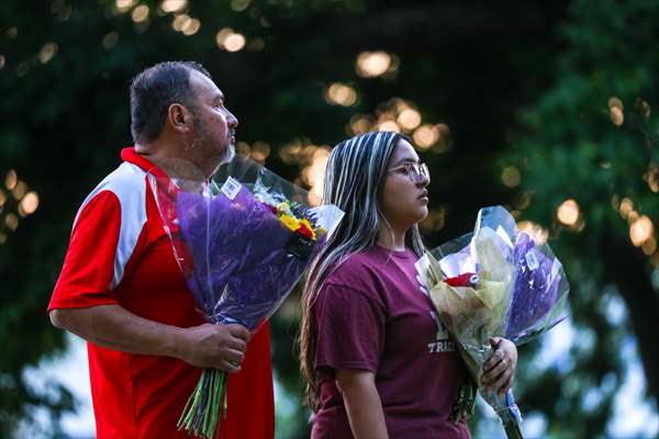 Mourners visit memorial for Texas school shooting victims