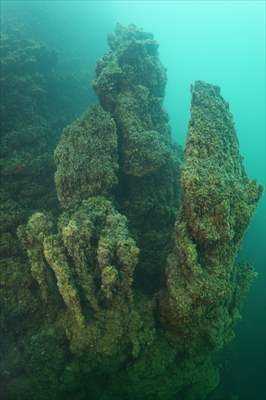Underwater fairy chimneys of Turkiye's Lake Van
