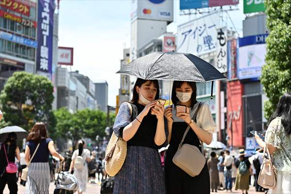 Hot weather in Tokyo