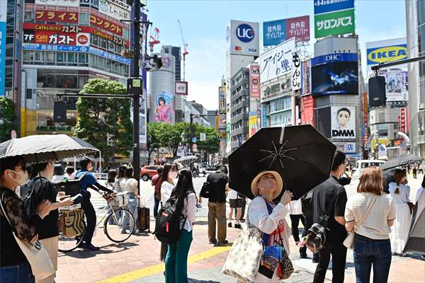 Hot weather in Tokyo