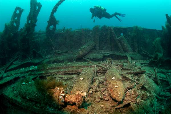 Shipwreck of Royal Navy's HMS Majestic in Gallipoli