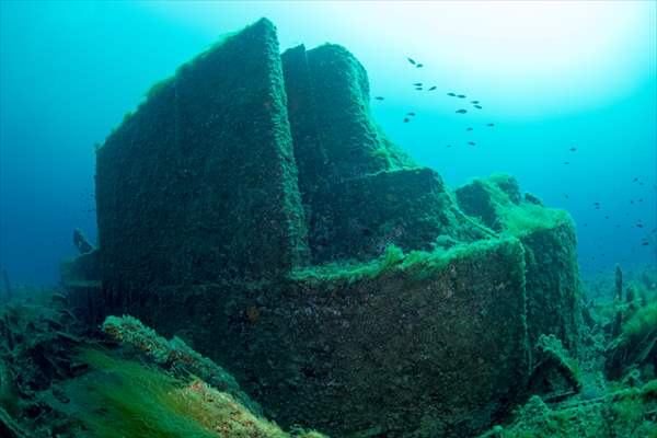 Shipwreck of Royal Navy's HMS Majestic in Gallipoli