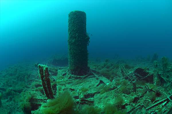 Shipwreck of Royal Navy's HMS Majestic in Gallipoli