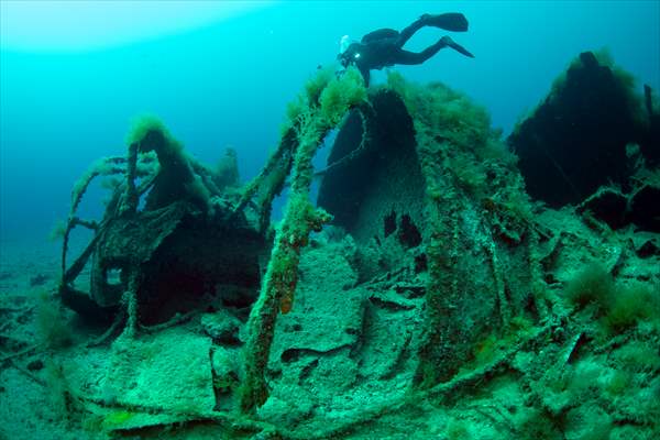 Shipwreck of Royal Navy's HMS Majestic in Gallipoli